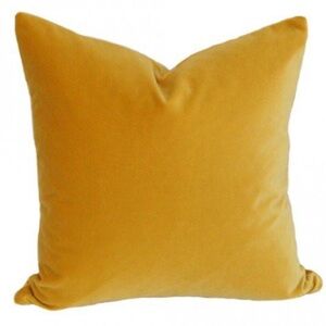 Velvet Golden Yellow Pillow Cover/Cases (2) 
26” X 26” NWOT